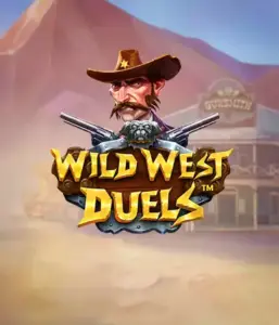  Иллюстрация слота "Wild West Duels" от Pragmatic Play, на котором изображён суровый ковбой с оружием в руках. На фоне пустынная территория с одиноким домом на Диком Западе. Отличный выбор для поклонников жанра вестерн и игровых автоматов.